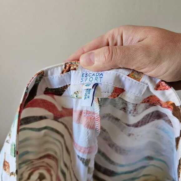 Rare Escada Sport Kate Tiger Stripes MultiColor Boot Cut Flare Jeans Size 42 - Picture 3 of 7